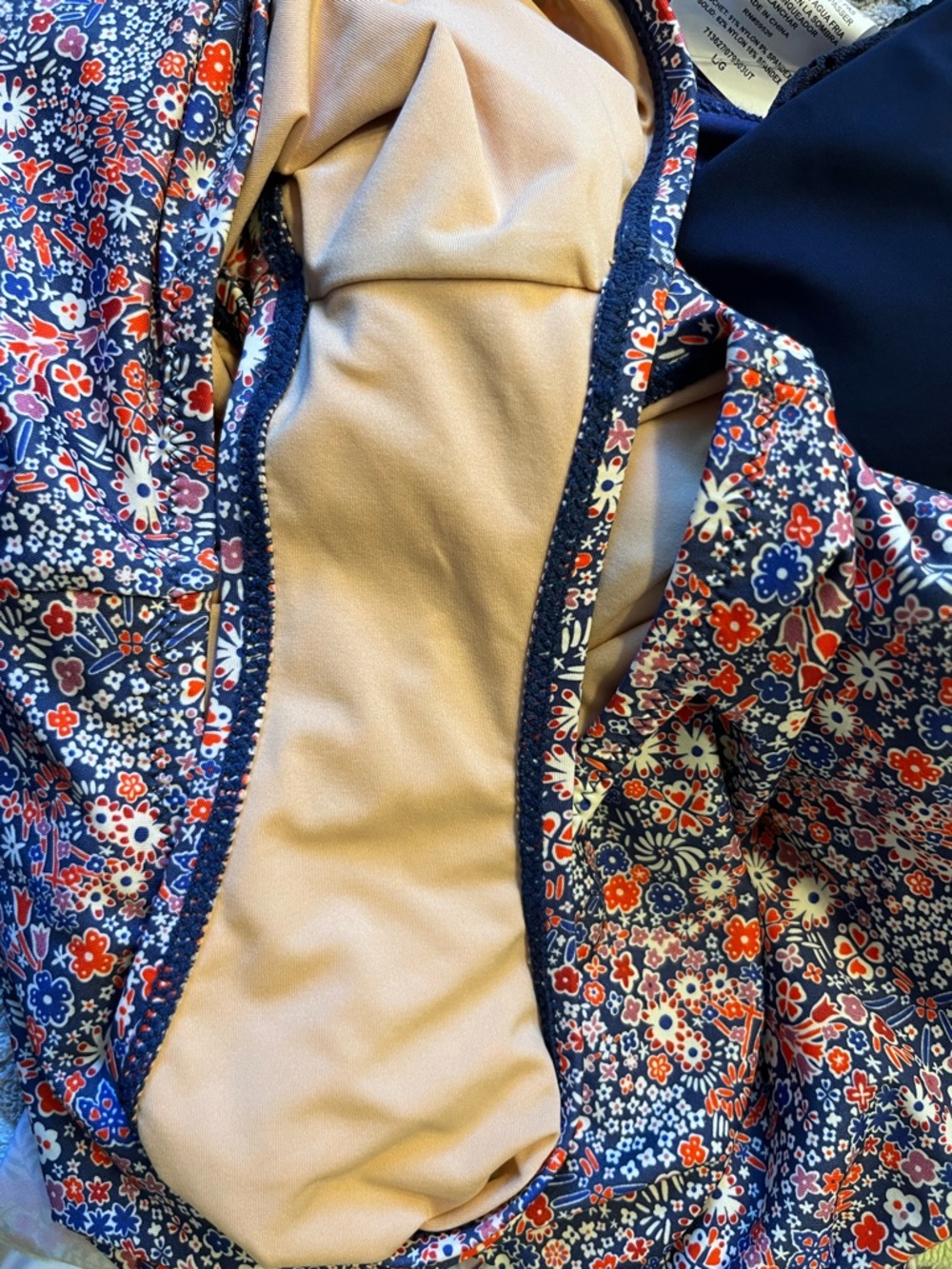 J. Crew Ruffle Deep V One-Piece Swimsuit Bathing Suit - Liberty Multi floral - Picture 11 of 14